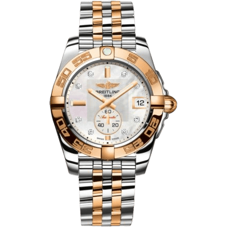 Breitling Galactic 36 Automatic Stainless Steel / Rose Gold / Pearl Diamond / Bracelet C37330121A2C1