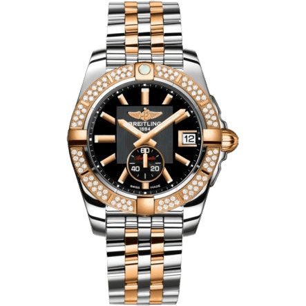 Breitling Galactic 36 Automatic Stainless Steel / Rose Gold / Diamond / Volcano Black / Bracelet C3733053.BA54.376C