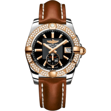 Breitling Galactic 36 Automatic Stainless Steel / Rose Gold / Diamond / Volcano Black / Calf C3733053.BA54.412X