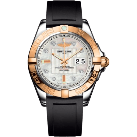 Breitling Galactic 41 Stainless Steel / Rose Gold / Pearl Diamond / Rubber C49350L2.A706.132S