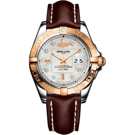 Breitling Galactic 41 Stainless Steel / Rose Gold / Pearl Diamond / Calf C49350L2.A706.431X
