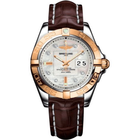 Breitling Galactic 41 Stainless Steel / Rose Gold / Pearl Diamond / Croco C49350L2.A706.724P