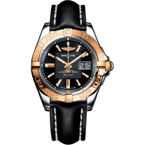 Breitling Galactic 41 Stainless Steel / Rose Gold / Trophy Black / Calf C49350L2.BA09.428X