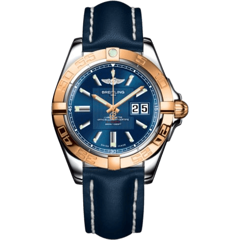 Breitling Galactic 41 Stainless Steel / Rose Gold / Metallica Blue / Calf C49350L2.C810.113X