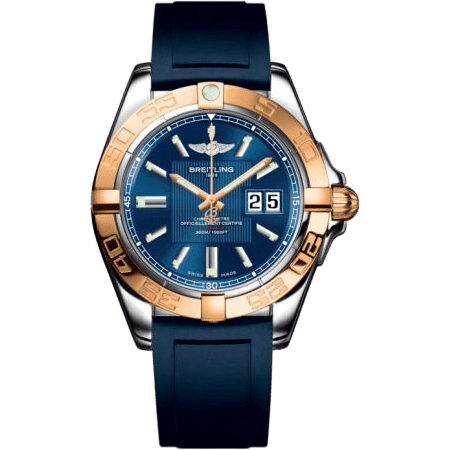 Breitling Galactic 41 Stainless Steel / Rose Gold / Metallica Blue / Rubber C49350L2.C810.138S