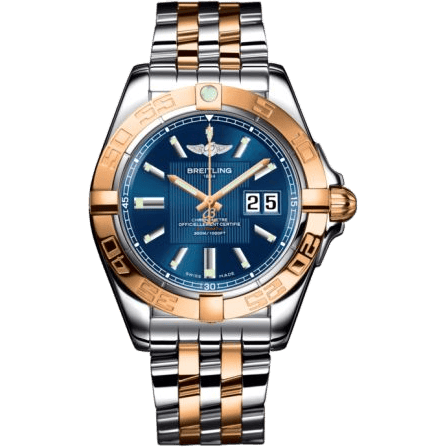 Breitling Galactic 41 Stainless Steel / Rose Gold / Metallica Blue / Bracelet C49350L2.C810.366C