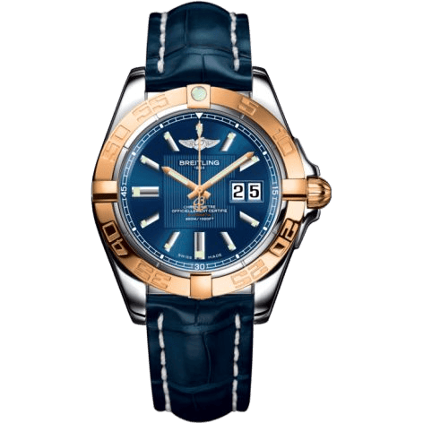 Breitling Galactic 41 Stainless Steel / Rose Gold / Metallica Blue / Croco C49350L2.C810.718P