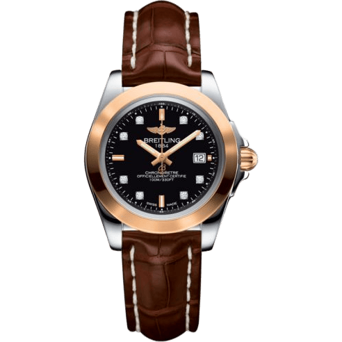 Breitling Galactic 32 Sleek Edition Stainless Steel / Rose Gold / Trophy Black Diamond / Croco C7133012/BF64/778P/A14BA.1