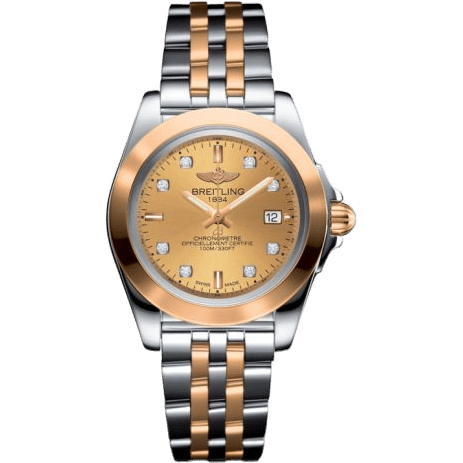 Breitling Galactic 32 Sleek Edition Stainless Steel / Rose Gold / Golden Sun Diamond / Bracelet C7133012/H550/792C