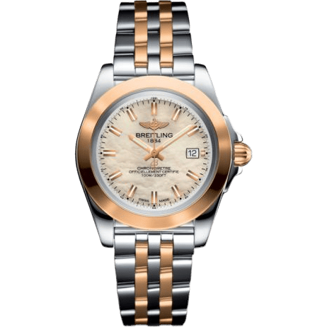 Breitling Galactic 32 Sleek Edition Stainless Steel / Rose Gold / Pearl / Bracelet C71330121A1C1