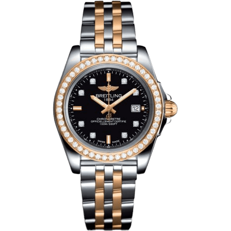 Breitling Galactic 32 Sleek Edition Stainless Steel / Rose Gold / Diamond / Trophy Black Diamond / Bracelet C7133053/BF64/792C