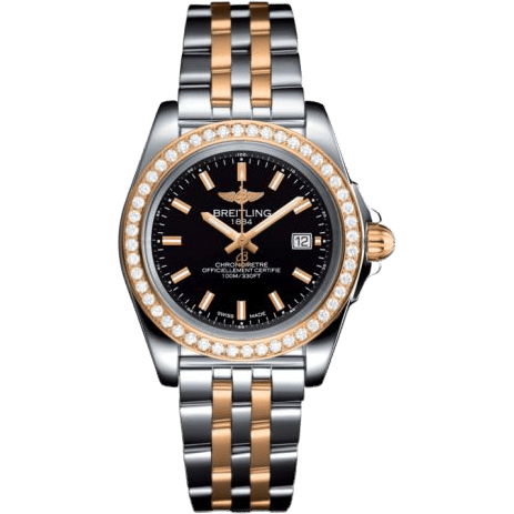 Breitling Galactic 32 Sleek Edition Stainless Steel / Rose Gold / Diamond / Trophy Black / Bracelet C7133053/BF65/792C