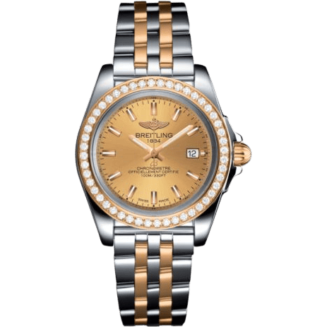 Breitling Galactic 32 Sleek Edition Stainless Steel / Rose Gold / Diamond / Golden Sun / Bracelet C7133053/H549/792C
