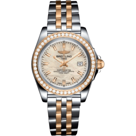 Breitling Galactic 32 Sleek Edition Stainless Steel / Rose Gold / Diamond / Pearl / Bracelet C71330531A1C1