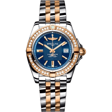 Breitling Galactic 32 Stainless Steel / Rose Gold / Diamond / Metallica Blue / Bracelet C71356LA.C813.367C