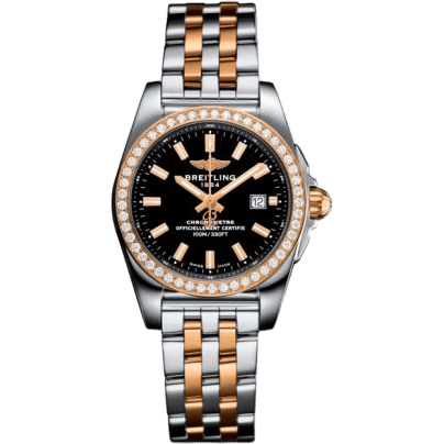 Breitling Galactic 29 Stainless Steel / Rose Gold / Diamond / Trophy Black / Bracelet C7234853/BF32/791C