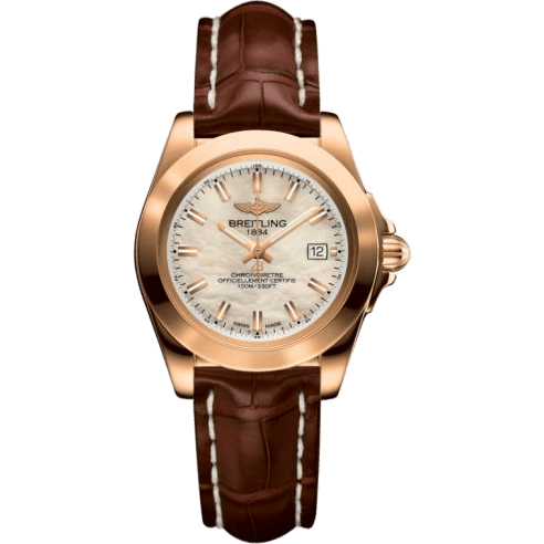 Breitling Galactic 32 Sleek Edition Rose Gold / Pearl / Croco H7133012.A802.778P