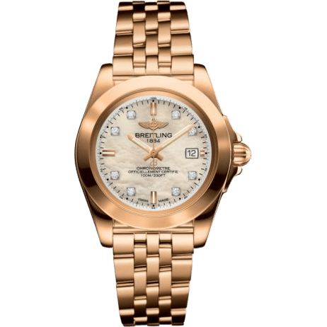 Breitling Galactic 32 Sleek Edition Rose Gold / Pearl Diamond / Bracelet H7133012.A803.792H