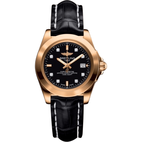 Breitling Galactic 32 Sleek Edition Rose Gold / Trophy Black Diamond / Croco H7133012.BF64.777P