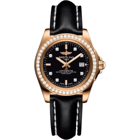 Breitling Galactic 32 Sleek Edition Rose Gold / Diamond / Trophy Black Diamond / Calf H7133053.BF64.408X