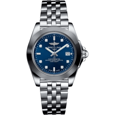 Breitling Galactic 32 Sleek Edition Stainless Steel / Horizon Blue Diamond / Bracelet W7133012/C966/792A