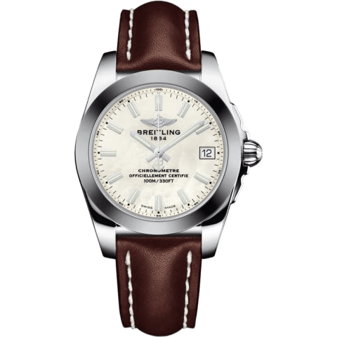 Breitling Galactic 36 Stainless Steel / SleekT / Pearl / Calf W7433012.A779.416X