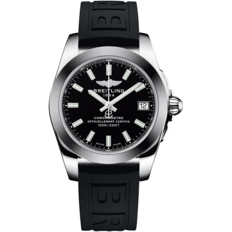 Breitling Galactic 36 Stainless Steel / SleekT / Trophy Black / Rubber W7433012.BE08.237S