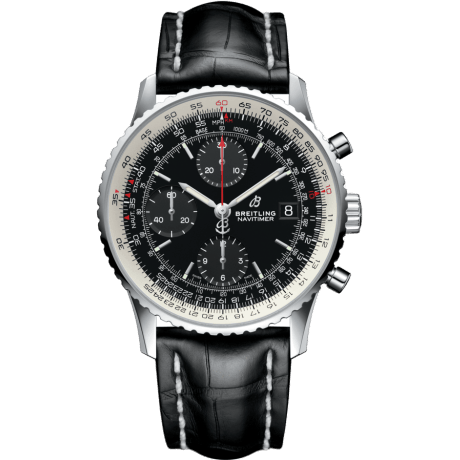 Breitling Navitimer 1 Chronograph 41 Stainless Steel / Black / Black Croco / Folding A13324121B1P2