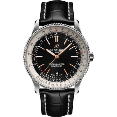 Breitling Navitimer Automatic 41 Automatic Stainless Steel / Black / Croco / Pin A17326211B1P1