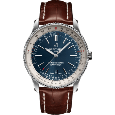 Breitling Navitimer Automatic 41 Automatic Stainless Steel / Blue / Croco / Pin A17326211C1P1