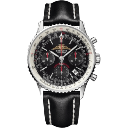 Navitimer 01 43 Stainless Steel / Black / Calf / Pin / AOPA