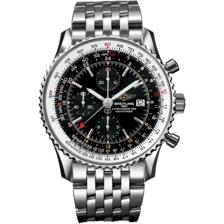 Breitling Navitimer World Stainless Steel / Black / Bracelet A2432212/B726/443A
