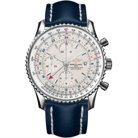 Breitling Navitimer World Stainless Steel / Silver / Calf / Pin A2432212/G571/101X/A20BA.1