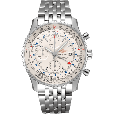 Navitimer World Stainless Steel / Silver / Bracelet