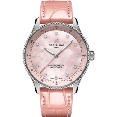 Navitimer Quartz 32 Stainless Steel / Pink MOP / Alligator