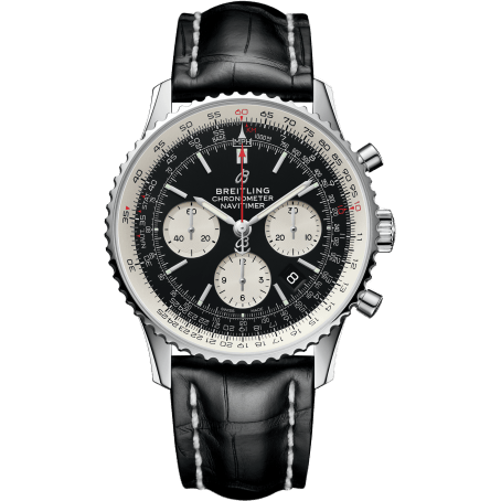Breitling Navitimer 1 B01 Chronograph 43 Stainless Steel / Black / Croco / Pin AB0121211B1P1