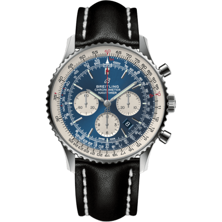 Breitling Navitimer 1 B01 Chronograph 46 Stainless Steel / Aurora Blue / Calf AB012721.CA05.441X