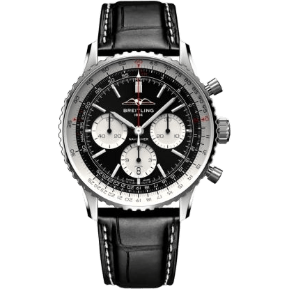 Navitimer B01 Chronograph 43 Stainless Steel / Black / Alligator - Folding