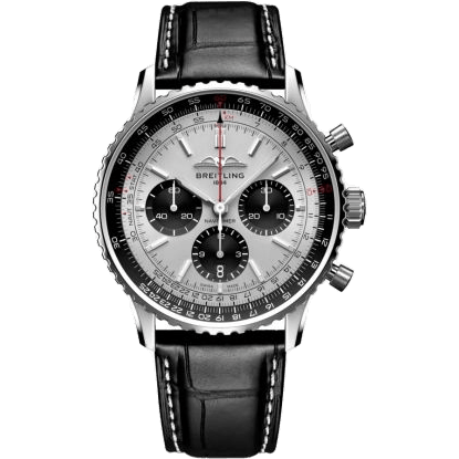 Breitling Navitimer B01 Chronograph 43 Stainless Steel / Silver / Alligator - Folding AB0138241G1P1