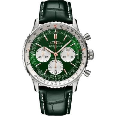 Breitling Navitimer B01 Chronograph 43 Stainless Steel / Green / Boutique Edition AB01384C1L1P1