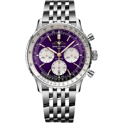 Breitling Navitimer B01 Chronograph 43 Stainless Steel / Purple / Cortin AB01385C1Q1A1