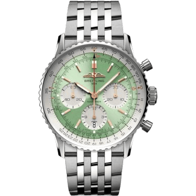 Breitling Navitimer B01 Chronograph 41 Stainless Steel / Mint Green / Bracelet AB0139211L1A1
