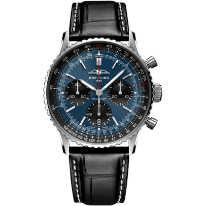 Breitling Navitimer B01 Chronograph 41 Stainless Steel / Blue / Alligator - Folding AB0139241C1P1