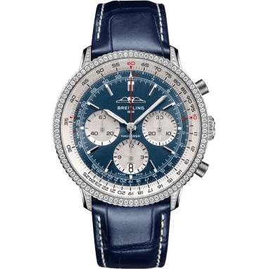 Breitling Navitimer B01 Chronograph 41 Stainless Steel - Diamond / Blue / Alligator AB0139631C1P1