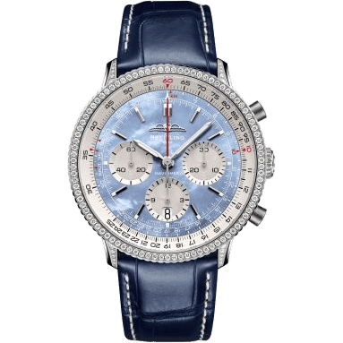 Breitling Navitimer B01 Chronograph 41 Stainless Steel - Diamond / Blue MOP / USA AB01396A1C1P1
