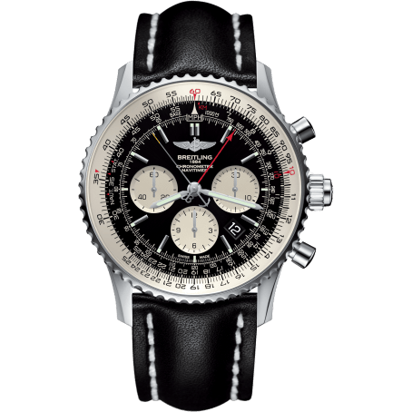 Navitimer Rattrapante Stainless Steel / Black / Calf / Pin