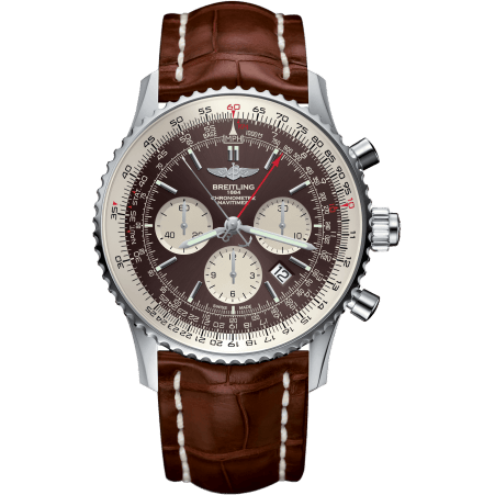 Breitling Navitimer Rattrapante Stainless Steel / Panamerican Bronze / Croco / Folding AB031021/Q615/755P/A20D.1