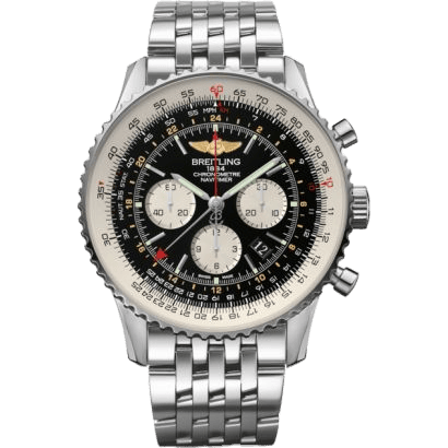 Breitling Navitimer GMT Stainless Steel / Black / Bracelet AB044121/BD24/443A
