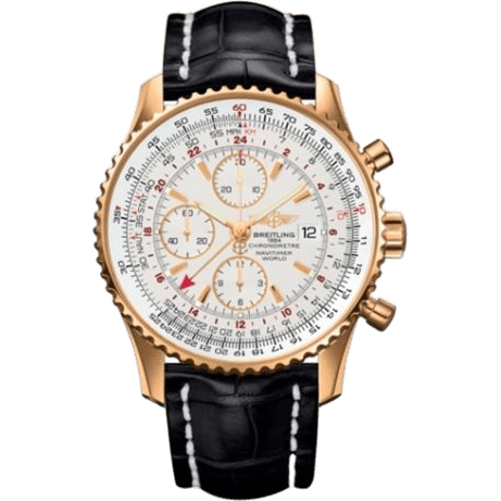Breitling Navitimer World Red Gold / Silver / Croco / Pin H2432212/G664/760P/R20BA.1