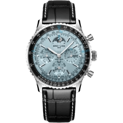 Breitling Navitimer B19 Chronograph 43 Perpetual Calendar Stainless Steel - Platinum / Ice Blue PB1920251C1P1